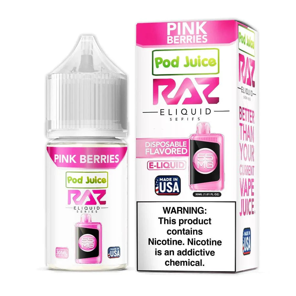 POD JUICE X RAZ PINK BERRIES 55MG 30ML