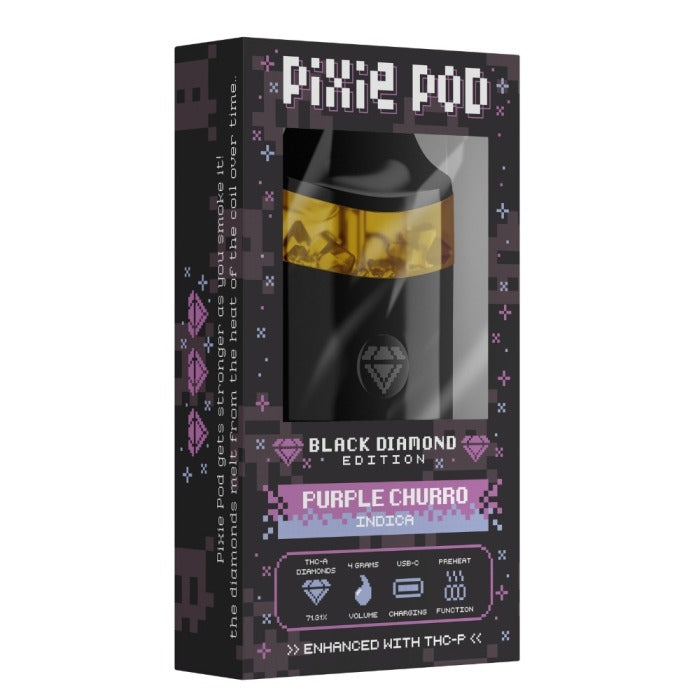 PIXIE POD BLK DMND EDT PURPLE CHURRO 4G|602772809869|Pack Of|5