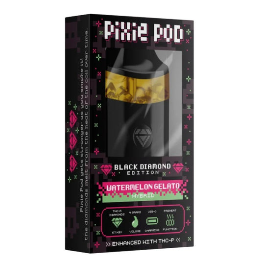 PIXIE POD BLK DMND EDT WATERMELON GELATO HYBD 4G|752298508613|Pack Of|5