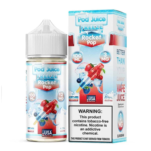 POD JUICE E-LIQUID FREEZE ROCKET POP 3MG 100ML
