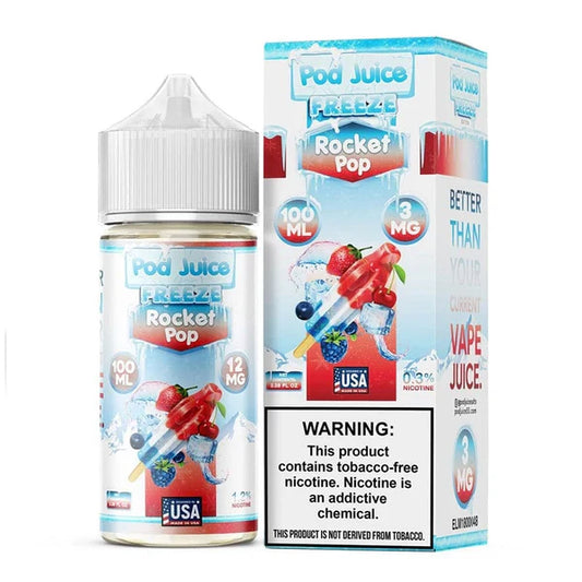POD JUICE E-LIQUID FREEZE ROCKET POP 3MG 100ML