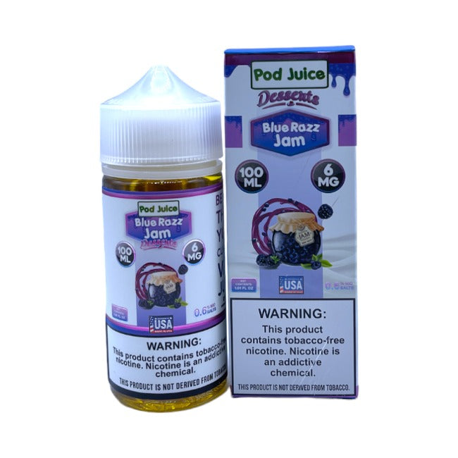 POD JUICE FREEBASE BLURAZ JAM 100ML 6MG