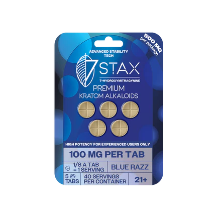 7STAX 7 HYDROXY BLUE RAZZ 500MG 5CT