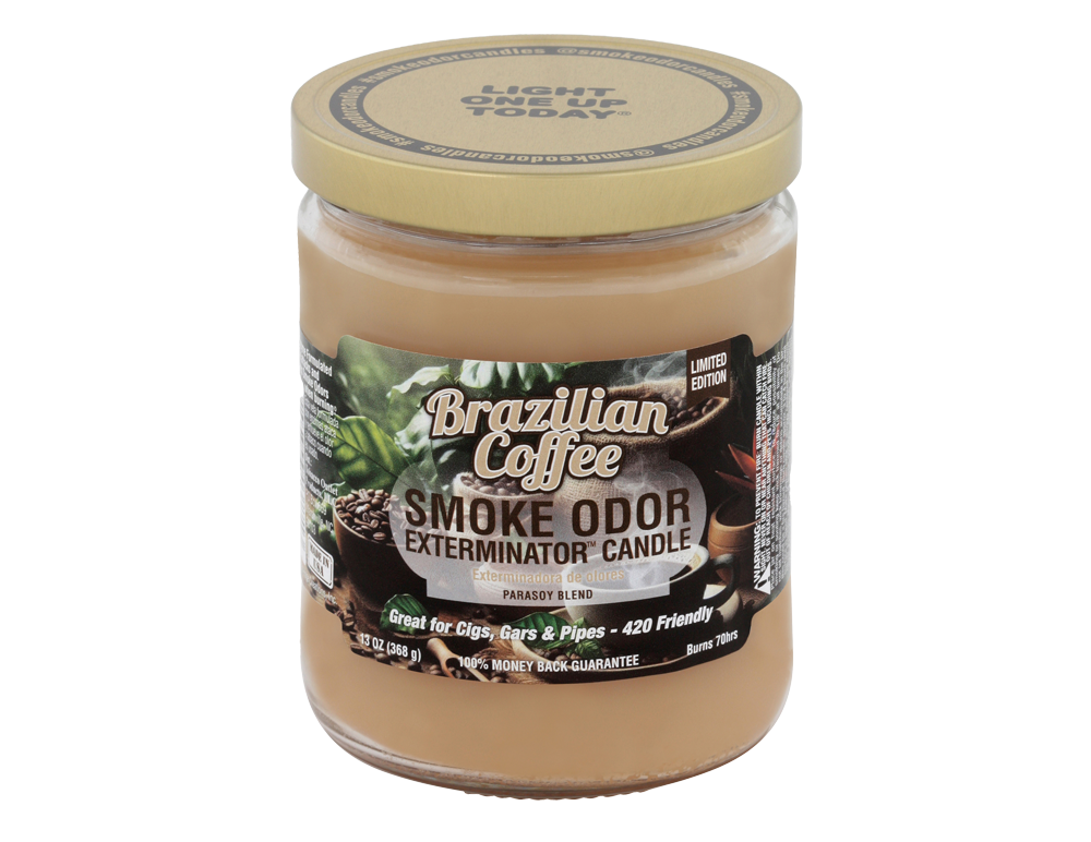 SMOKE ODOR CANDLE BRAZILIAN COFFEE 13OZ
