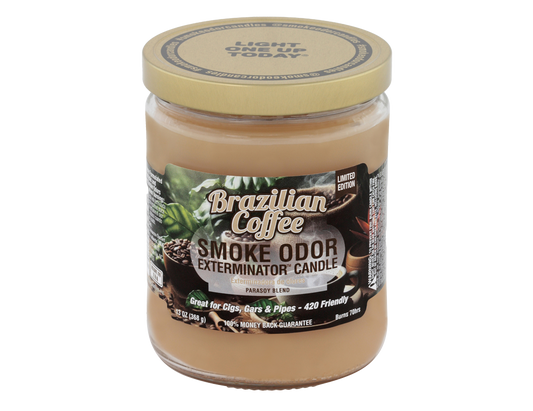 SMOKE ODOR CANDLE BRAZILIAN COFFEE 13OZ