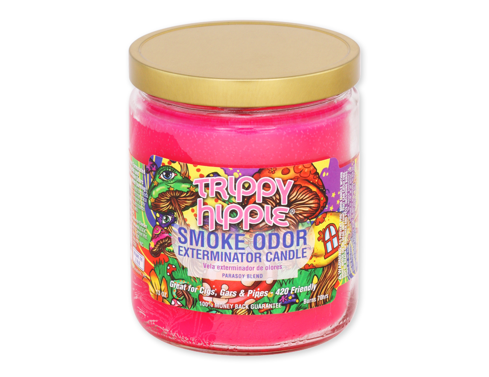 SMOKE ODOR CNDL TRIPPY HIPPIE 13OZ