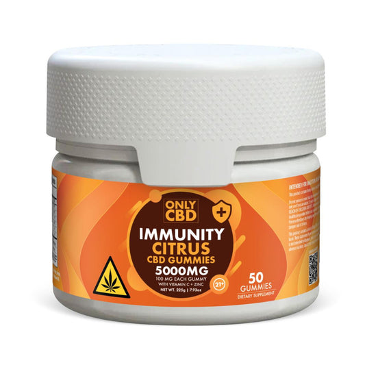ONLY CBD IMMUNITY GUMMIES CITRUS 5000MG
