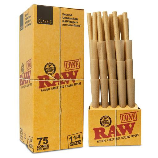 RAW CONE CLASSIC 1 14 SIZE 75CT