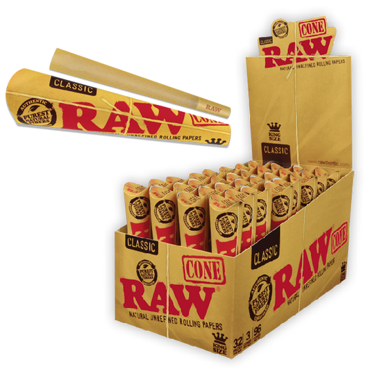 RAW METHEREAL CLASSIC CONE KING SIZE 3PER PACK