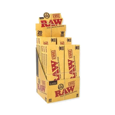 RAW CONE  KINGSIZE ROLLING PAPERS 20 CONE