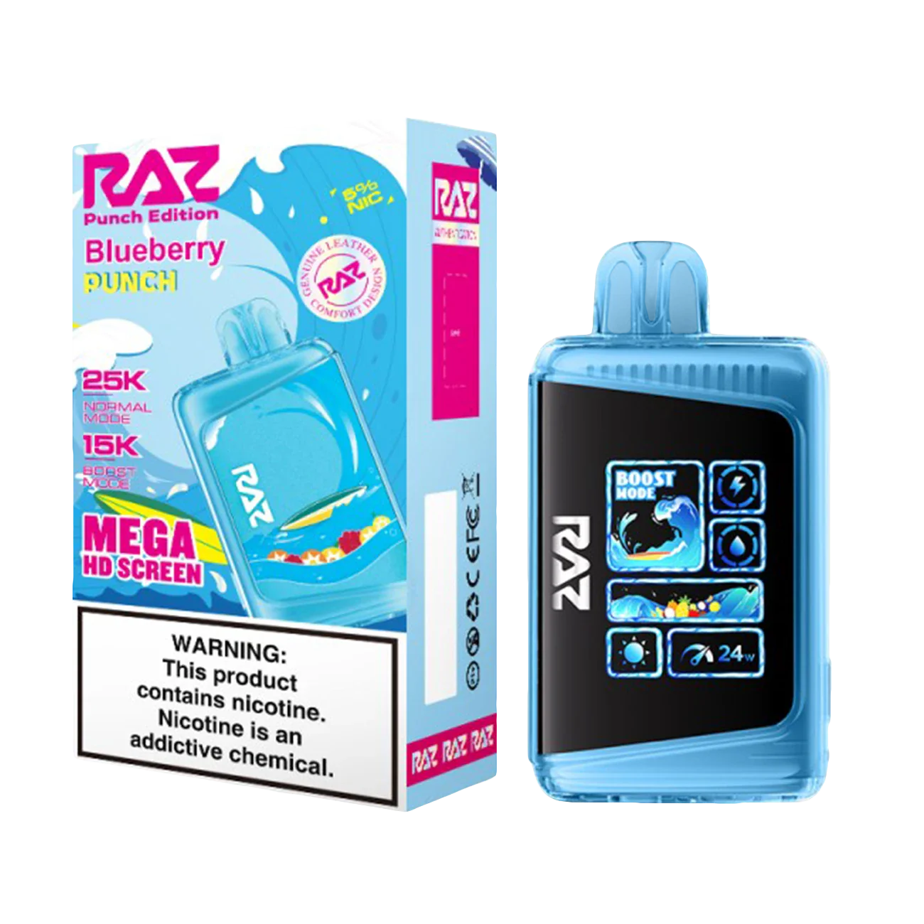 RAZ PUNCH EDITION 25K|RAZ PUNCH EDITION BLUBRY PUNCH 25K|6978271530417|Pack of 5