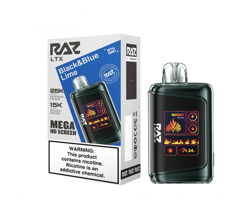 RAZ BLACK AND BLUE LIME 25K|6972866507549|Pack Of|5