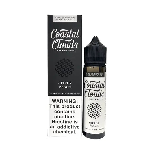 COASTAL CLOUDS CTRS PEACH SUGARD NCTRNE 60ML 6MG