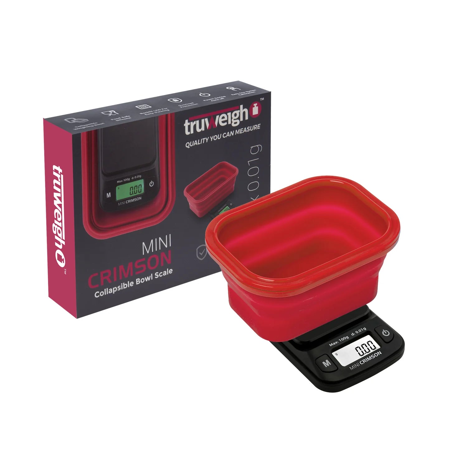 Truweigh Mini Crimson Scale 100g x 0.01g Bk Red SC 322