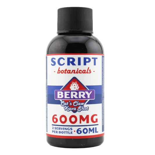 SCRIPT BOTANICALS CAT'S CLAW BERRY KAVA SHOT 600MG