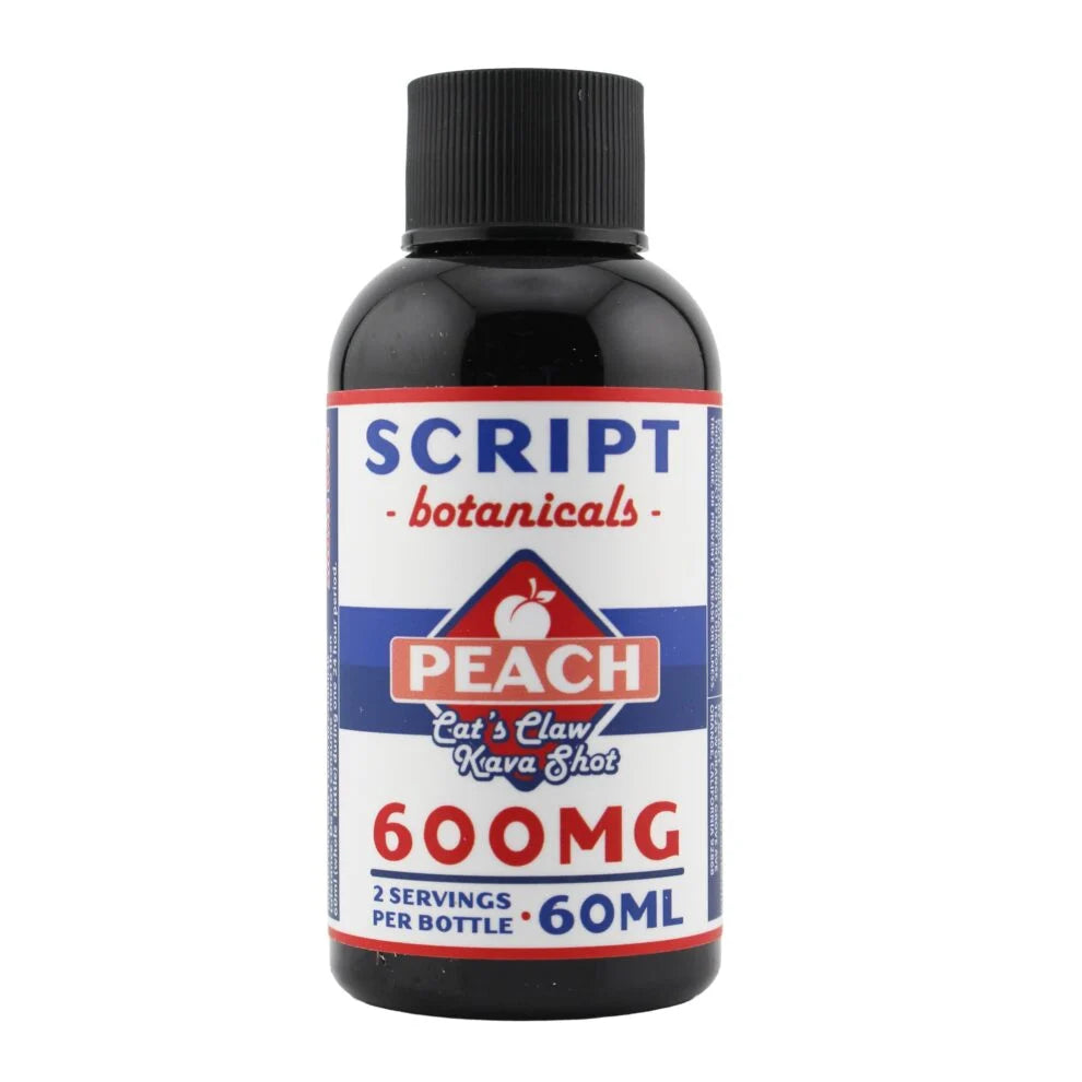 SCRIPT BOTANICALS CAT'S CLAW PEACH KAVA SHOT 600MG