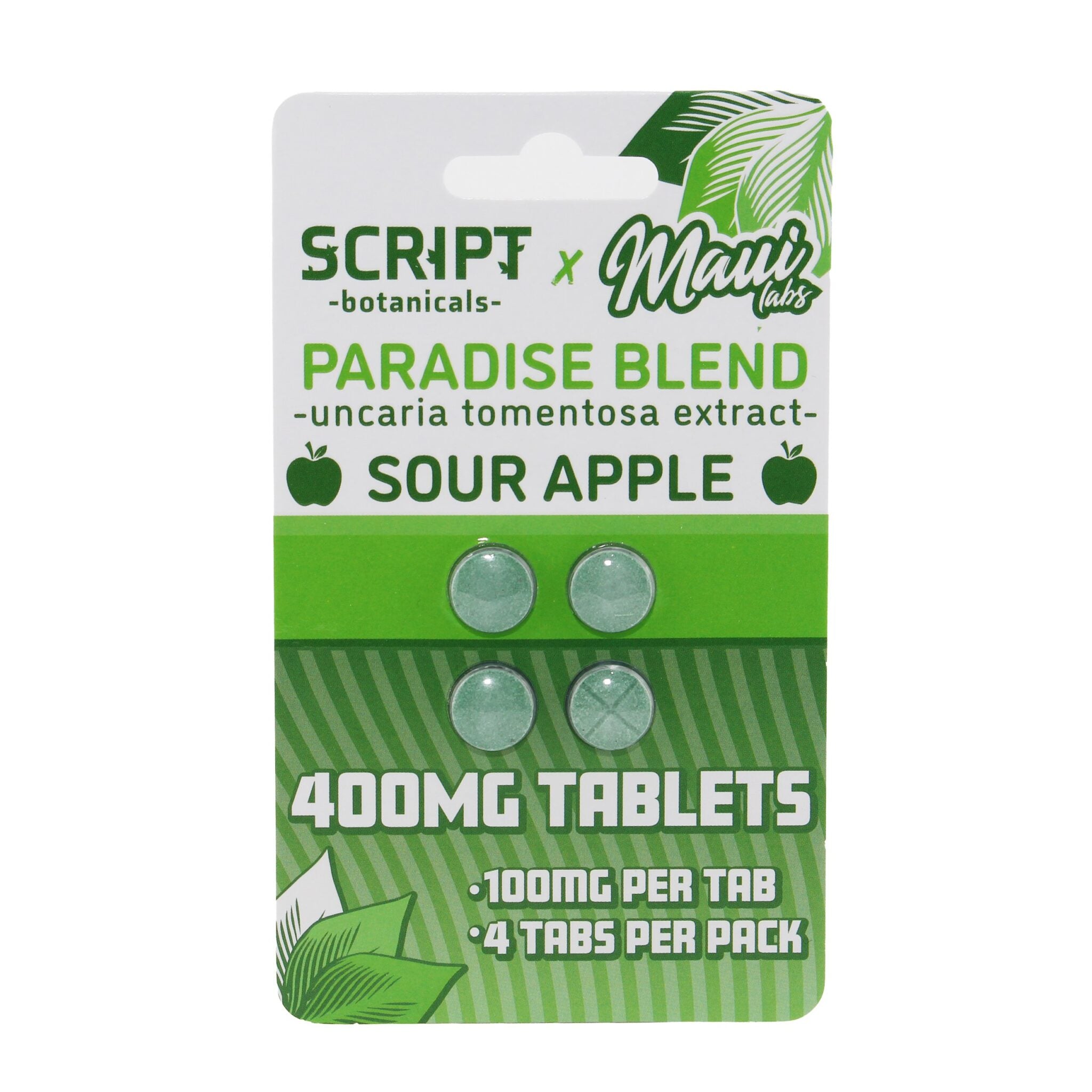 SCRIPT 7 MAUI PARADISE BLEND SOUR APPLE 400MG