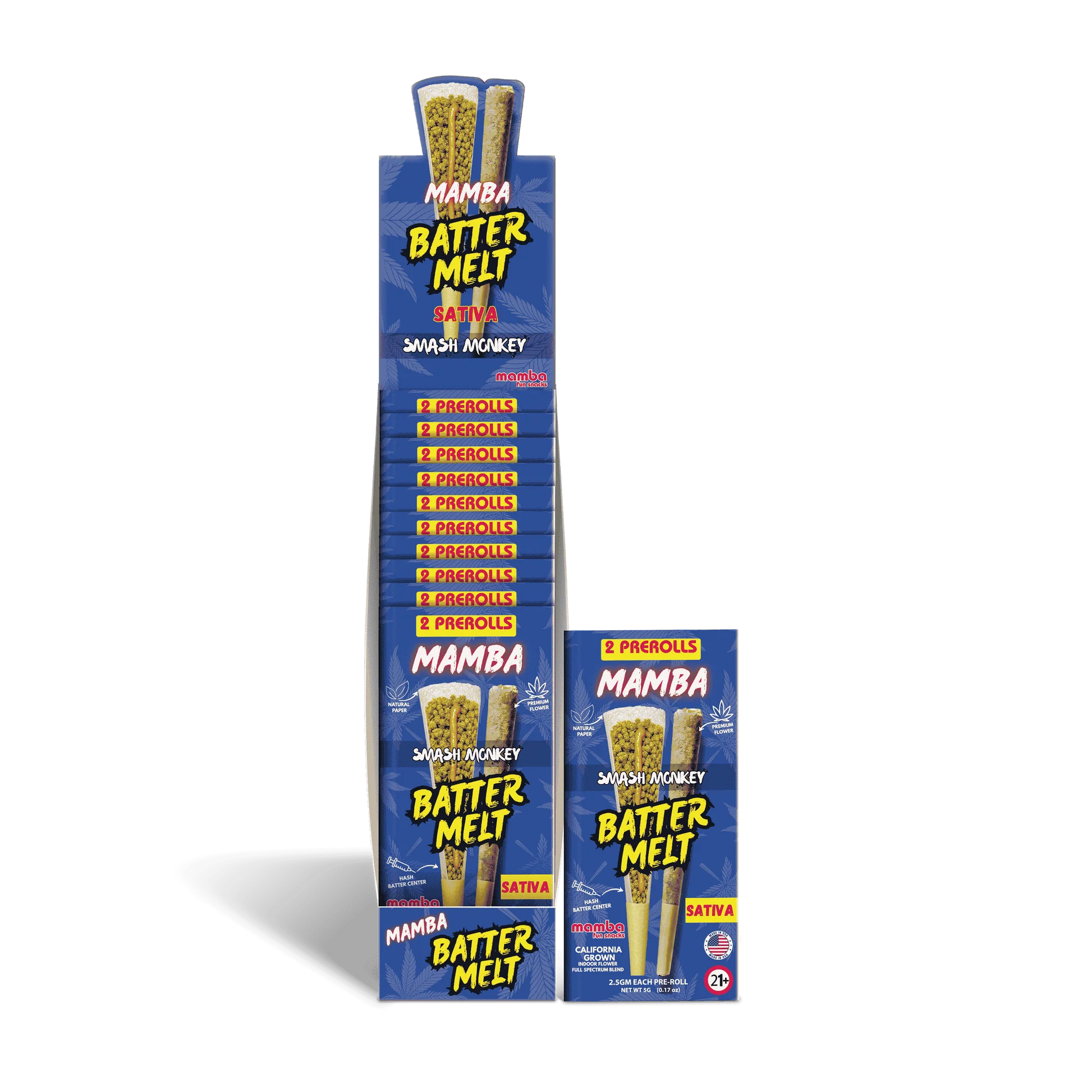 MAMBA BATTER MELT PROLL| SMASH MONKEY SATIVA 5GM|643556215391|PK OF 10