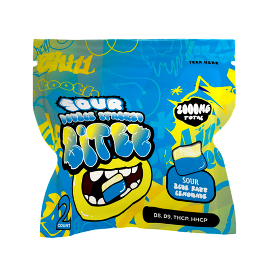 SOUR BLUE RAZZ LEMONADE GUMY/ SOUR WATERMELON APPLE GUMY 2000MG