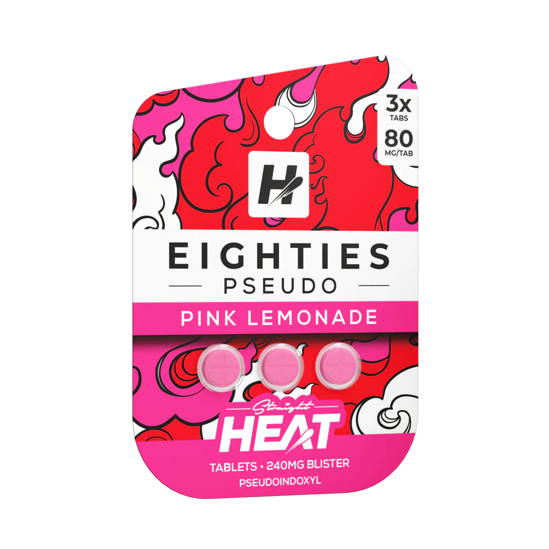 HEAT EIGHTIES PSEUDO PINK LEMONADE 80MG 3CT