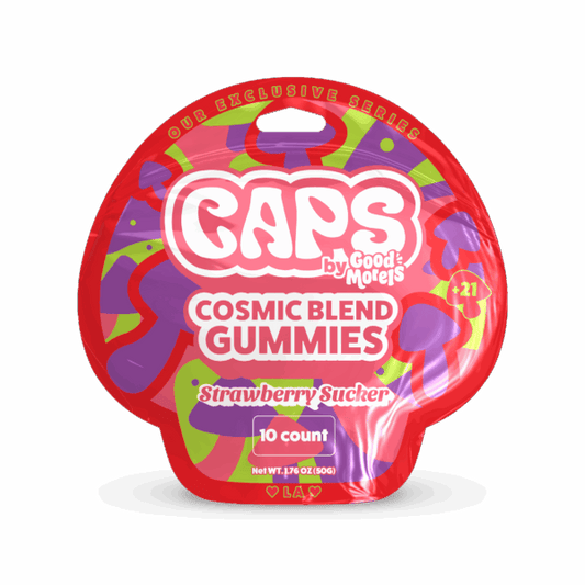 CAPS COSMIC BLEND GUMY STRAWBERRY SUCKER 10CT