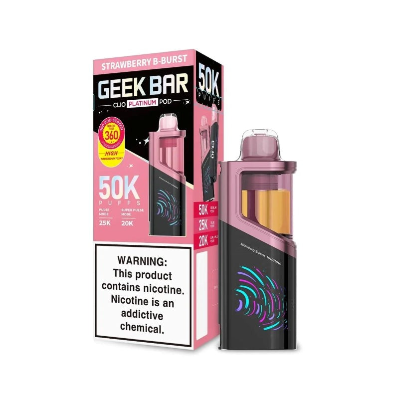 GEEK BAR CLIO PLATINUM POD STRAWBERRY B-BURST 50K