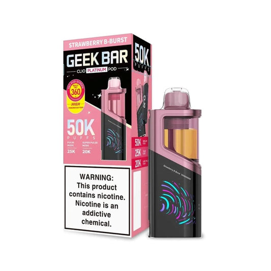GEEK BAR CLIO PLATINUM POD STRAWBERRY B-BURST 50K
