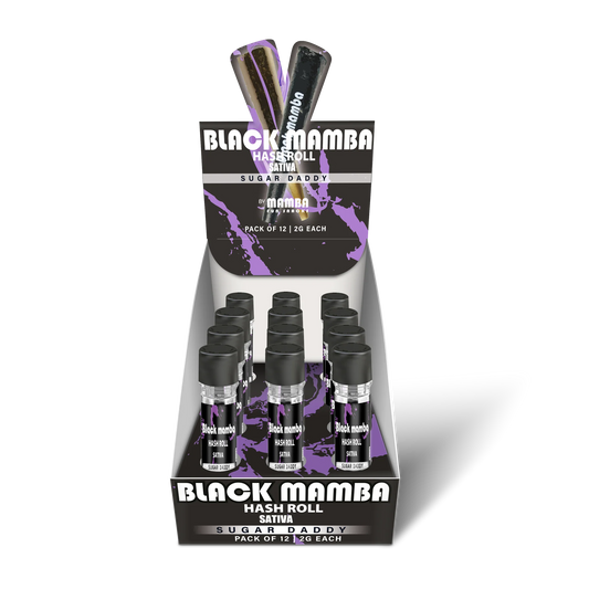 BLACK MAMBA HASH ROLL| SUGAR DADDY SATIVA PROLL 2GM|0602581753889|PK OF 12