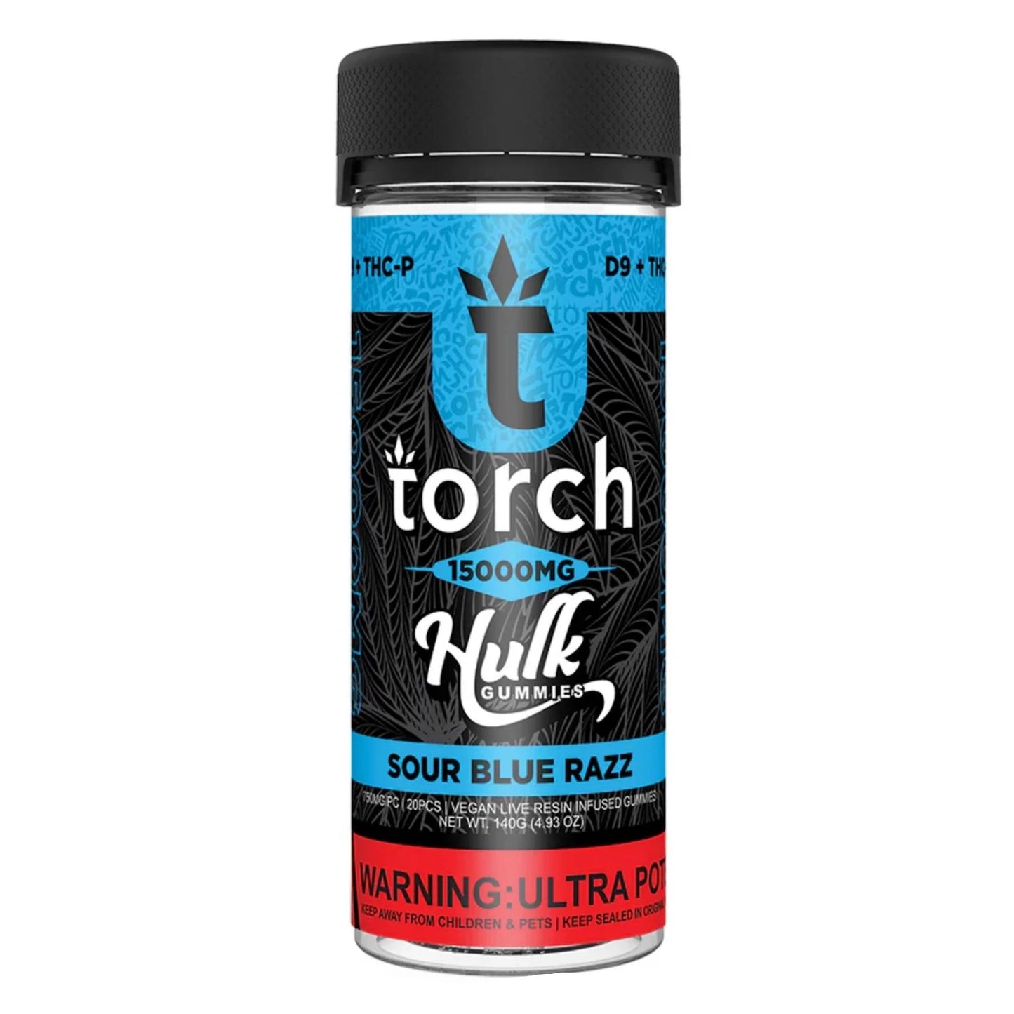 TORCH HULK GUMY THCP SOUR BLUE RAZZ 15000MG