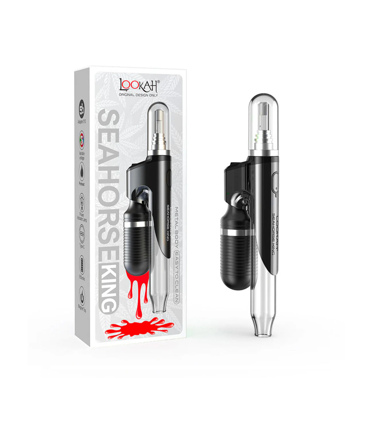 LOOKAH SEAHORSE KING DAB PEN BLACK 950MAH