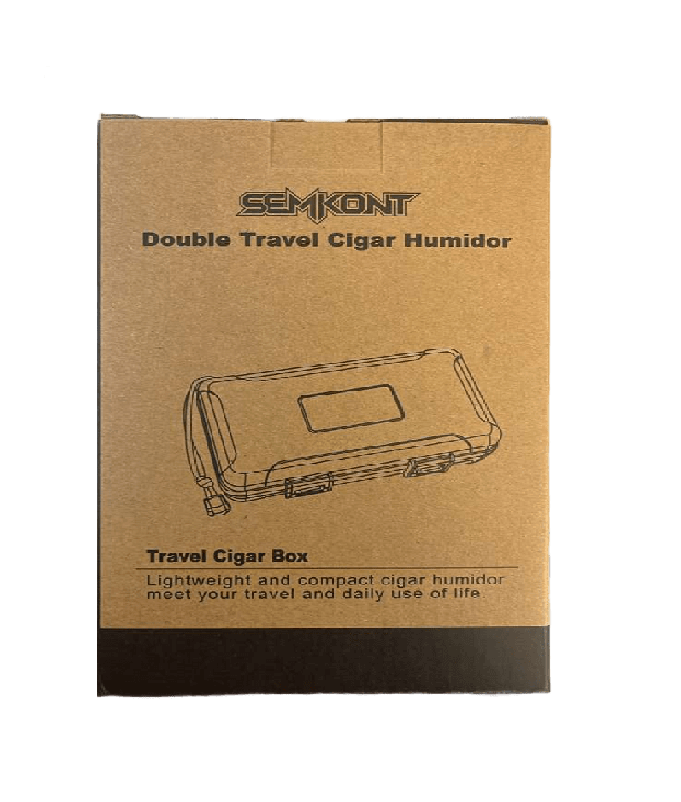 SEMKONT HUMIDOR CIGAR PRTABLE DOBLE HUMIDOR CASE