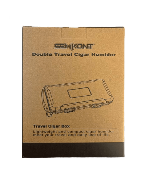 SEMKONT HUMIDOR CIGAR PRTABLE DOBLE HUMIDOR CASE