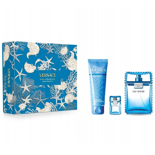 VERSACE EAU FRAICHE 3 PCS SET FOR MEN