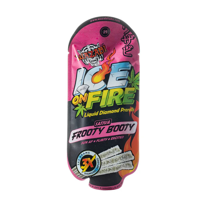 WAZABI EXOTICS THCA ICE ON FIRE PROLLS FROOTY BOOTY STVA 2GM 3CT