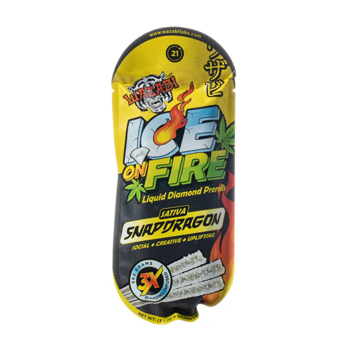 WAZABI EXOTICS THCA ICE ON FIRE PROLLS SNAPDRAGON STVA 2GM 3CT