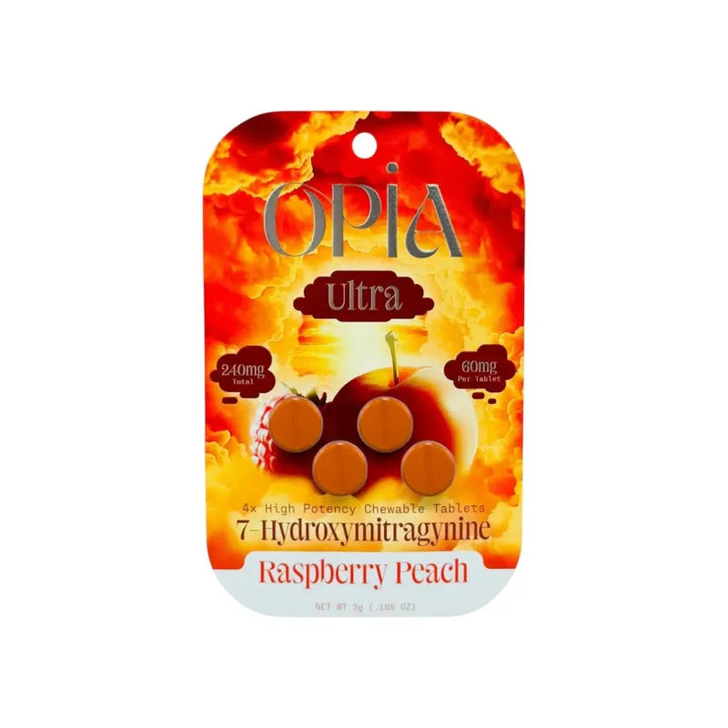 OPIA ULTRA 7 HYDROXY RASPBERRY PEACH 60MG 4CT
