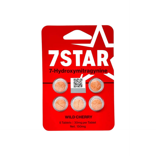 7 STAR 7 HYDROXYMITRAGYNINE 5CT  30MG PER TABLET  WILDCHERRY