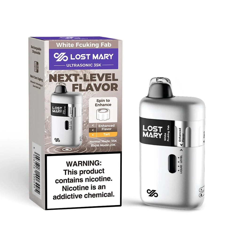 LOST MARY ULTRASONIC 35K|LOST MARY ULTRASONIC WHITE FCUKING FAB 35K|5056716406495|Pack of 5