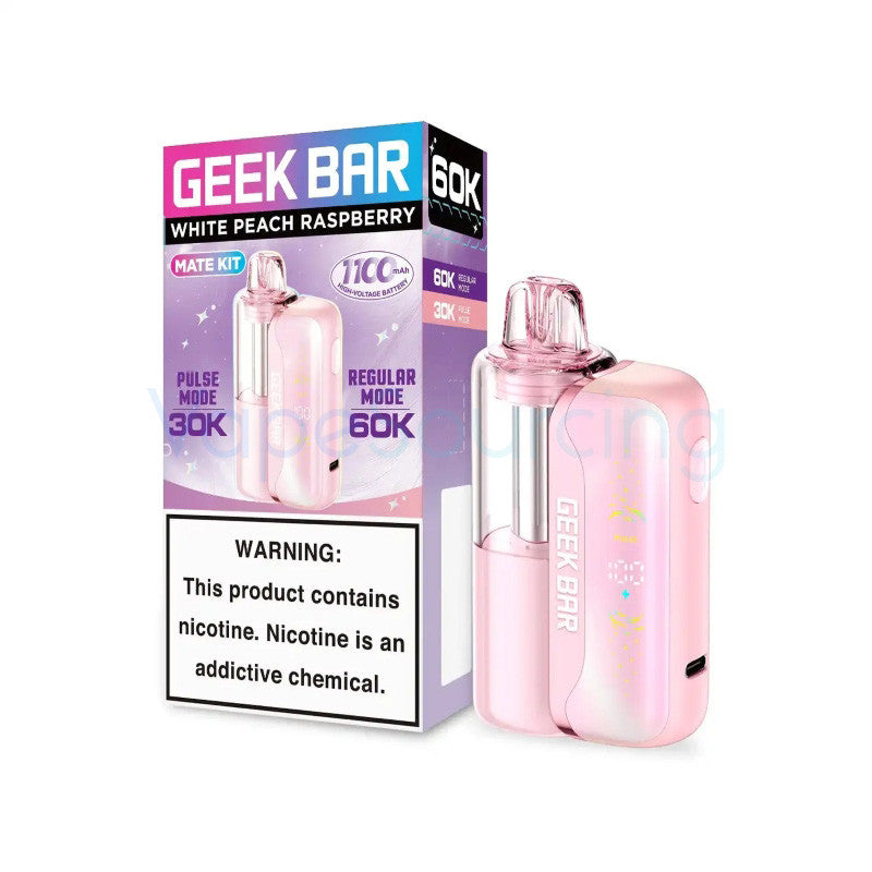 GEEK BAR MATE KIT WHITE PEACH RASPBERRY 60K