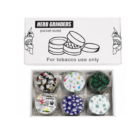 HERB GRINDER LEAF DESIGN DK5031E-4 12CT