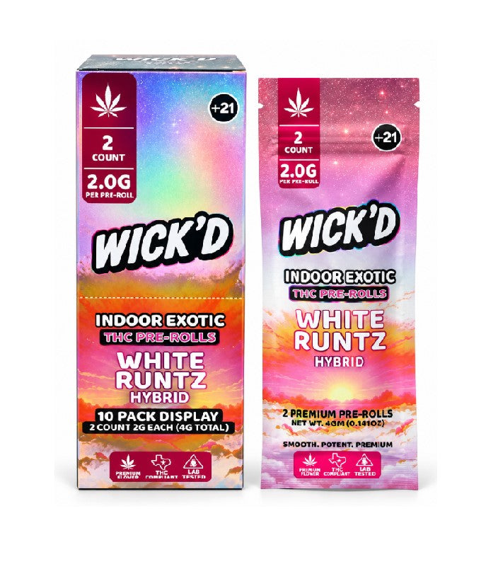 WICK'D EXOTIC THC PROLL WHITE RUNTZ HYBD 4GM 10CT