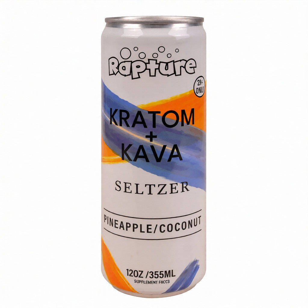 RAPTURE KRATOM PLUS PINEAPPLE COCONUT SELTZER 12OZ 1CT