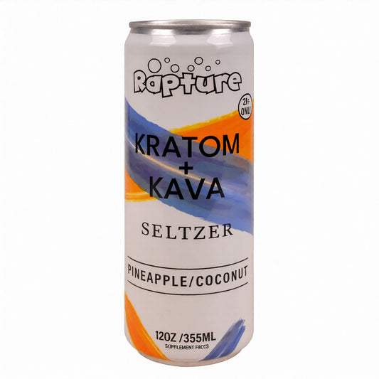 RAPTURE KRATOM PLUS PINEAPPLE COCONUT SELTZER 12OZ 1CT
