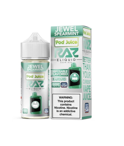 POD JUICE X RAZ JEWEL SPEARMINT 6MG 100ML