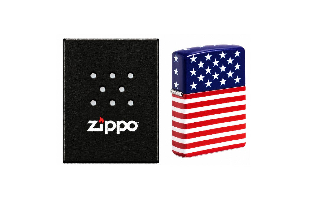 ZIPPO LIGHTER ZIPPO STARS AND STRUPLES FLAG DESIGN 48700