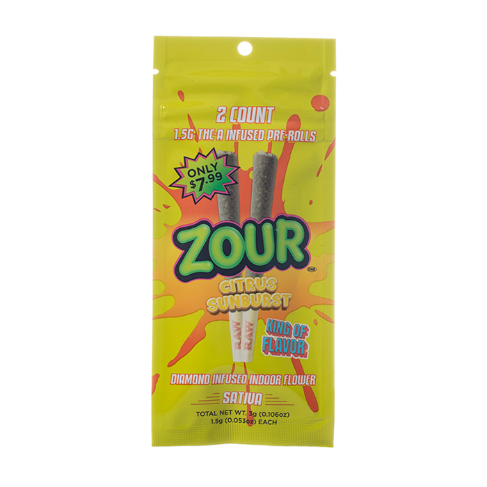 ZOUR STASH THCA DIAMND PROLL CITRUS SUNBURST STVA 3GM 2CT
